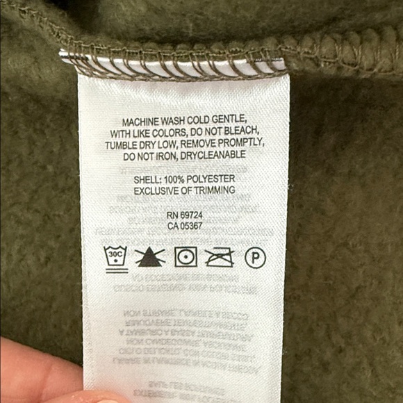 Womens Columbia Olive Fleece Jacket with Coral Zipper size 2X - Picture 7 of 7